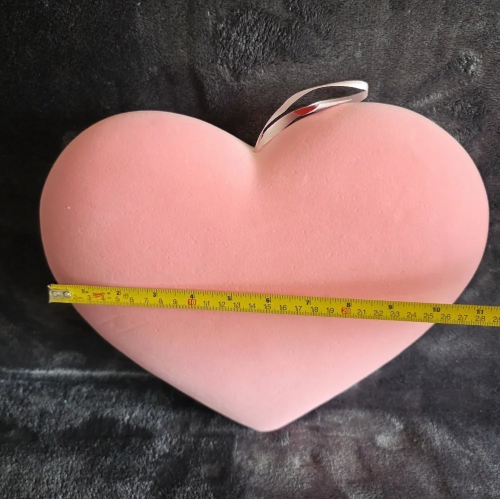 New Valentine's day pink large 12' Flocked Heart indoor home decor 2025 at Home